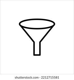 Funnel-Symbol. Flaches Design. Vektorgrafik-Vektorgrafik-Filtersymbol