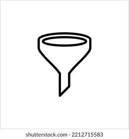 Funnel icon. Flat design style. filter icon vector design illustration