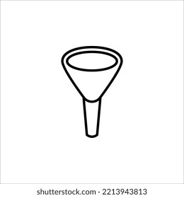 Icono de embudo. Diseño plano. ilustración de diseño de vectores de iconos de filtro