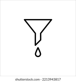 Icono de embudo. Diseño plano. ilustración de diseño de vectores de iconos de filtro