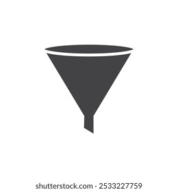 Funnel icon Flat simple outline set