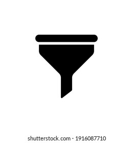 Funnel Icon Of Glyph Style Design Vector Template