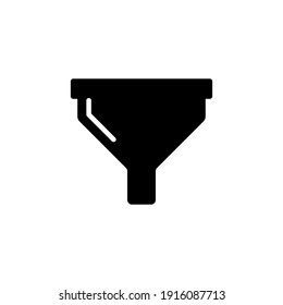 funnel icon of glyph style design vector template