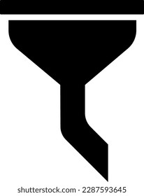 funnel icon of glyph style design vector template