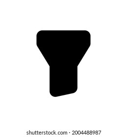 estilo de glifo de icono de embudo e ilustración de vector aislados en un fondo blanco. Calidad premium para aplicaciones móviles, interfaz de usuario, presentación y sitio web. icono de píxel perfecto