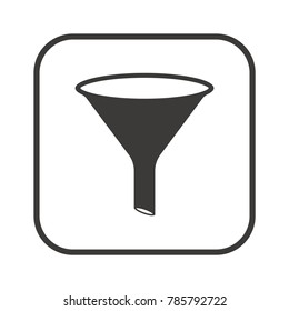 Funnel icon,  isolated. Flat  design.