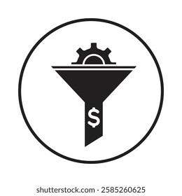 Funnel icon Isolated flat vector in outline