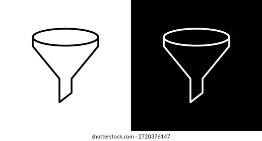 Icono de embudo. Diseño de Vector minimalista. Trazo editable. EPS10