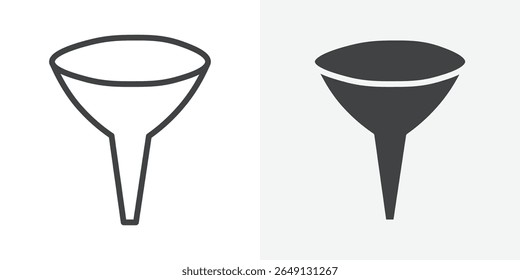 Icono de embudo Signo de Vector de esquema