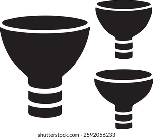 Funnel Icon Set Silhouette Vector Illustration