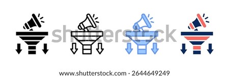 Funnel icon sheet multiple style collection
