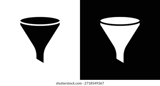 Embudo icono silueta Ilustración vectorial aislado estilo plano