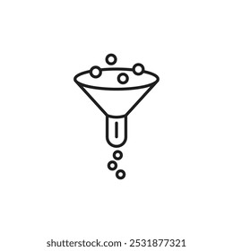 Funnel icon Simple thin outline