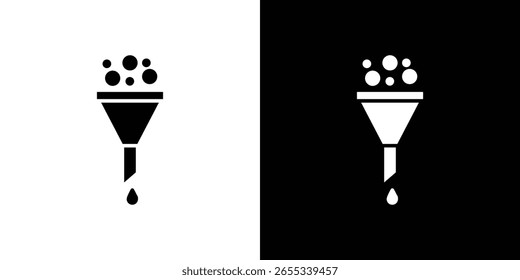 Colección de símbolo de icono de embudo. Vector plano ilustración de stock.