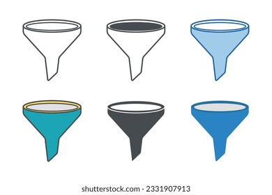 Funnel Icon symbol template for graphic and web design collection logo vector illustration