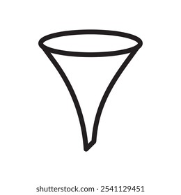 Funnel icon Thin line flat illustration