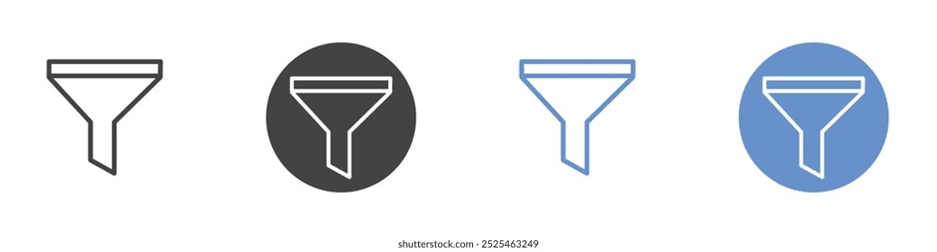 Trichter-Symbol Symbol für dünne Umrisskunst