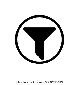Funnel icon in trendy flat style isolated on background. Funnel icon page symbol for your web site design Clock icon logo, app, UI. Funnel icon Vector illustration, EPS10.