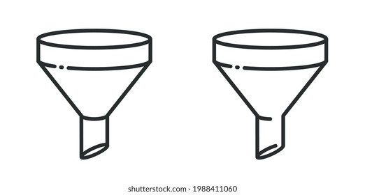 FUNNEL ICON IN TWO LINEAR STYLES