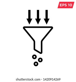 funnel icon vector design template