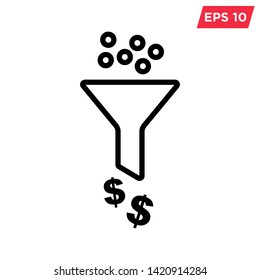 funnel icon vector design template