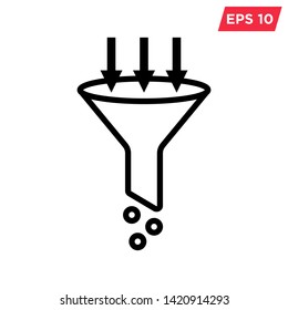 funnel icon vector design template