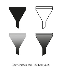 Funnel-Symbol. Vektorgrafik. EPS10.