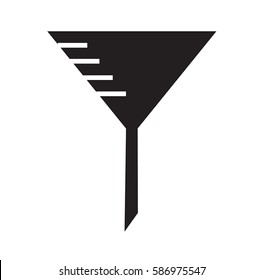Funnel icon vector isolated in white background.