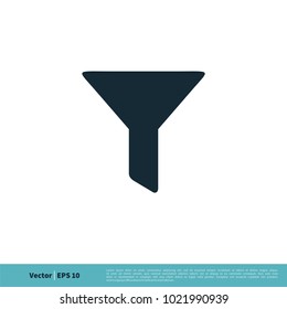 Funnel Icon Vector Logo Template Illustration Design. Vector EPS 10.