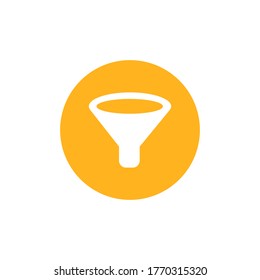 Funnel icon vector on white background