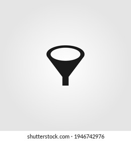 Funnel icon vector. Simple filter sign