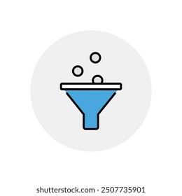 Icono de embudo Vector ilustración de stock