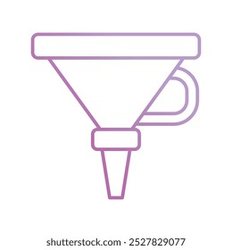 Icono de embudo con fondo blanco Vector Ilustración de stock