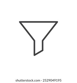Funnel icons set. filled and line illustration