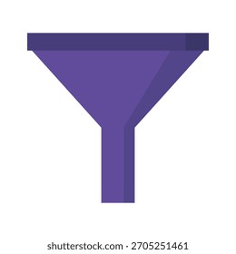 Funnel illustrated in vector on white background