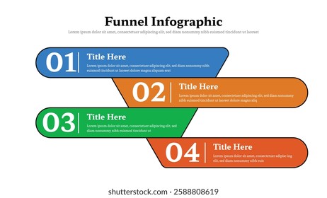 Funnel infographic presentation layout fully editable.