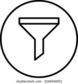 funnel line icon design vector template.eps
