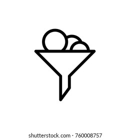 Funnel line icon. High quality black outline logo for web site design and mobile apps. Vector illustration on a white background.