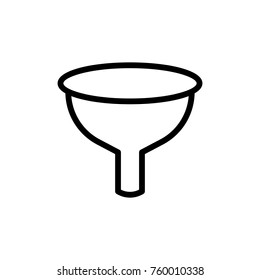 Funnel line icon. High quality black outline logo for web site design and mobile apps. Vector illustration on a white background.