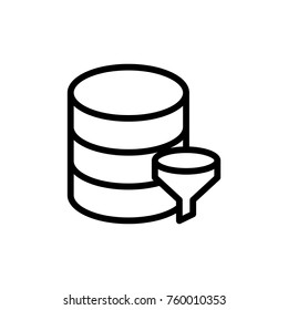 Funnel line icon. High quality black outline logo for web site design and mobile apps. Vector illustration on a white background.