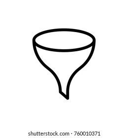 Funnel line icon. High quality black outline logo for web site design and mobile apps. Vector illustration on a white background.
