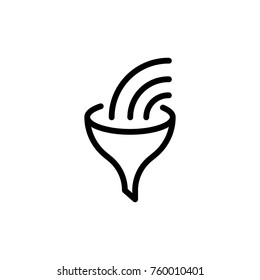 Funnel line icon. High quality black outline logo for web site design and mobile apps. Vector illustration on a white background.