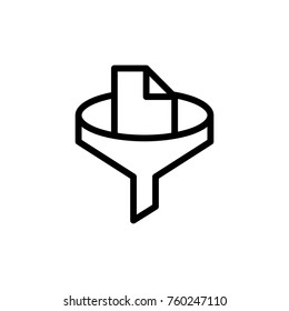 Funnel line icon. High quality black outline logo for web site design and mobile apps. Vector illustration on a white background.