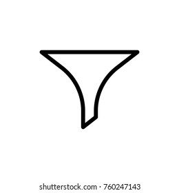 Funnel line icon. High quality black outline logo for web site design and mobile apps. Vector illustration on a white background.