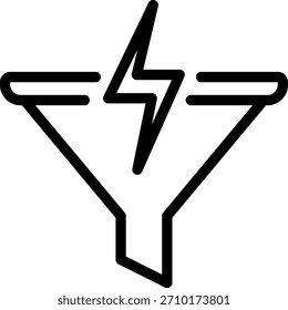 Vector de ilustración de icono de línea de embudo