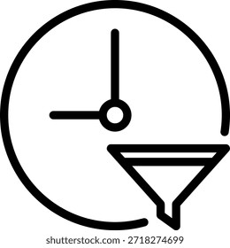 funnel line icon illustration vector