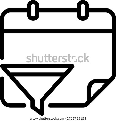 funnel line icon illustration vector