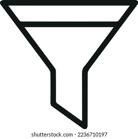 Funnel line icon in trendy style. Stroke vector pictogram isolated on a white background. Funnel premium outline icons.