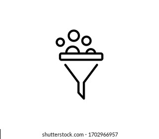 Funnel line icon. Vector symbol in trendy flat style on white background. Web sing for design.