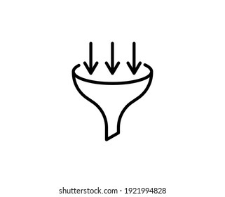 Funnel line icon. Vector symbol in trendy flat style on white background. Web sing for design.